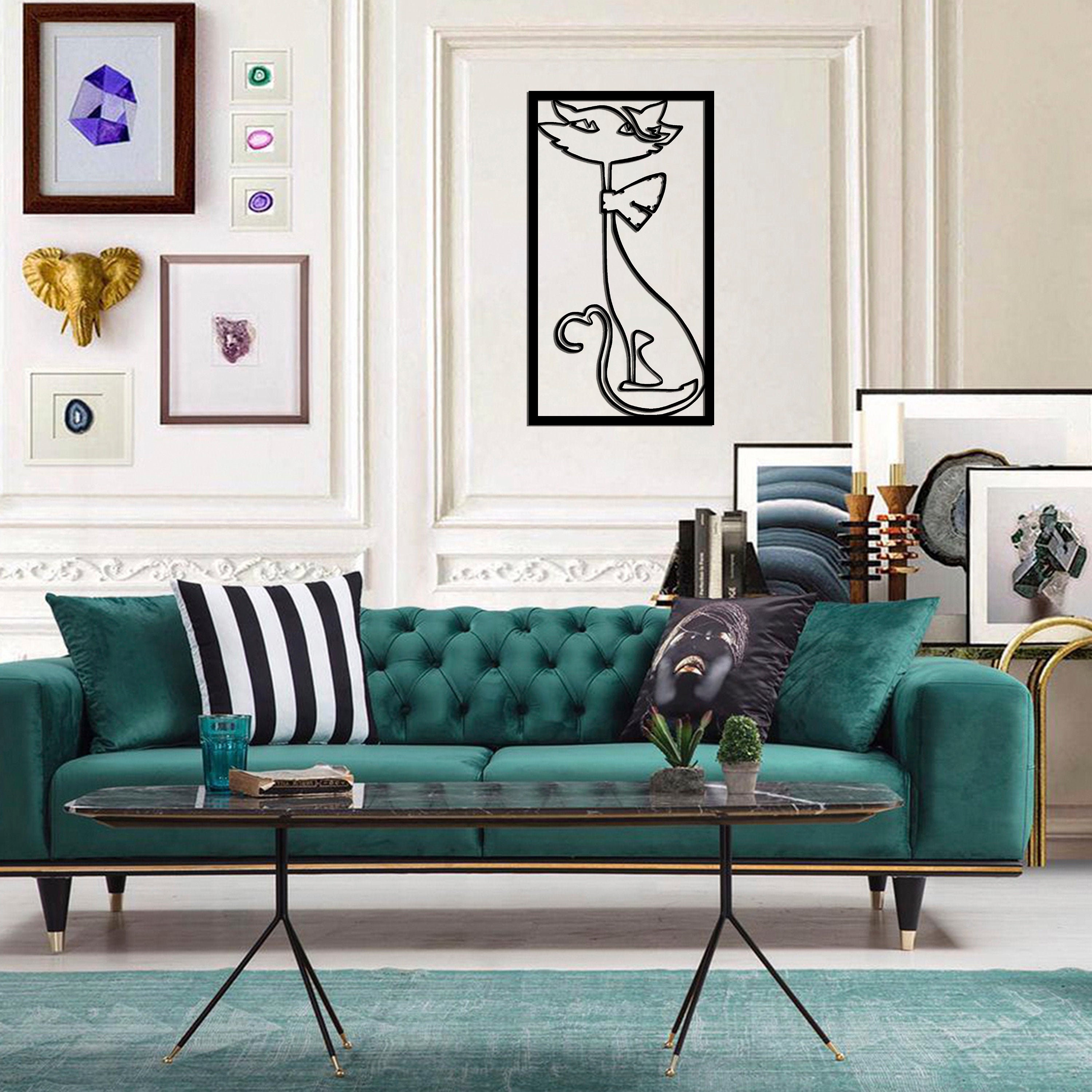Cat metal Wall Art, Panneau