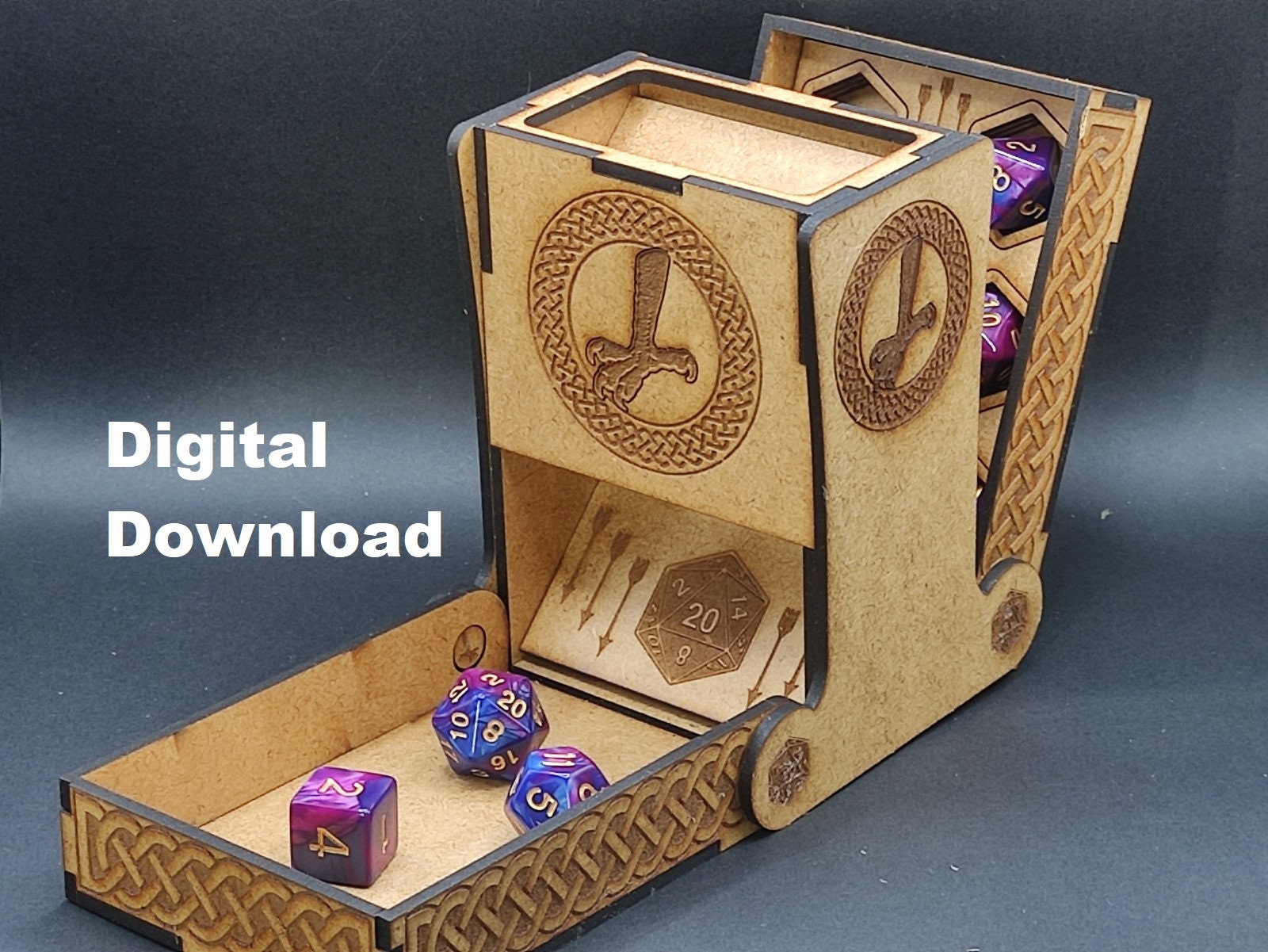 Dice Tower Dice Tower Dice Box Foldable Laser Cut File SVG. Etsy