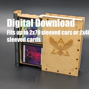 Deckbox in de vorm van een boek - MTG - Disney Lorcana - Digitale download - SVG PDF - geschikt voor kaarten tot 2x70 zonder hoesjes of 2x40 kaarten met hoesjes
