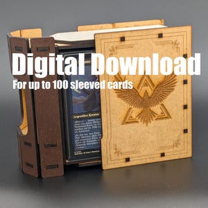 Deckbox in boekvorm - MTG - Disney Lorcana - Digitale download - SVG PDF - accessoires - geschikt voor maximaal 100 kaarten met hoesjes