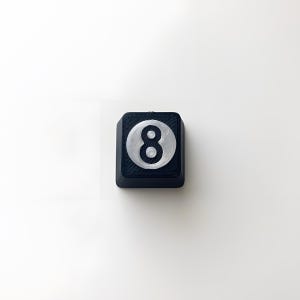 8 Ball Keycap for Cherry MX Mechanical Keyboards - 3D Printed PLA