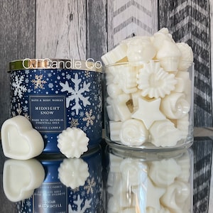 Bath & Body Works Midnight Snow Candle Wax Melts | Handmade | Fresh | BBW Wax Melts | Perfect Gift Mom Sister Friend Anniversary Valentines