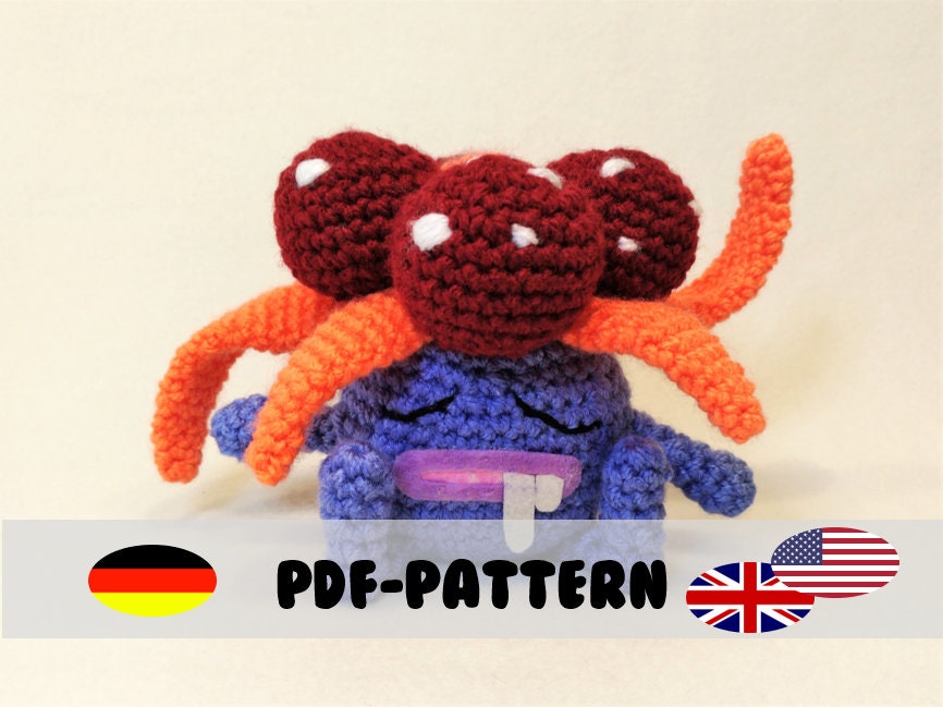 Gloom • Crochet Pattern • Amigurumi PDF File [GERMAN and ENGLISH] • Mushroom