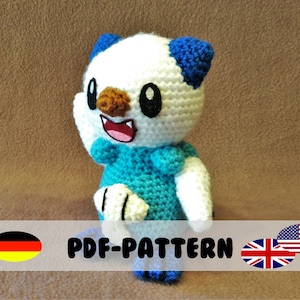 Oshawott • Crochet Pattern • Amigurumi PDF File [GERMAN and ENGLISH] incl. Embroidery File