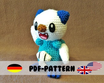 Oshawott • Crochet Pattern • Amigurumi PDF File [GERMAN and ENGLISH] incl. Embroidery File