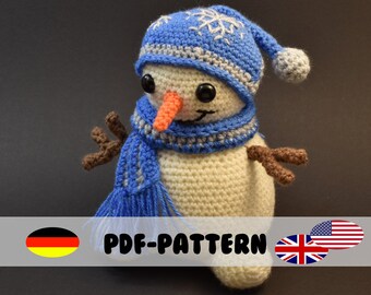 Björn the Snowman • Crochet Pattern • Amigurumi PDF File [GERMAN and ENGLISH]