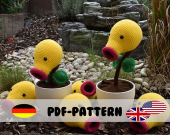 Bellsprout • Crochet Pattern • Amigurumi PDF File [GERMAN and ENGLISH] • Flower • Plant
