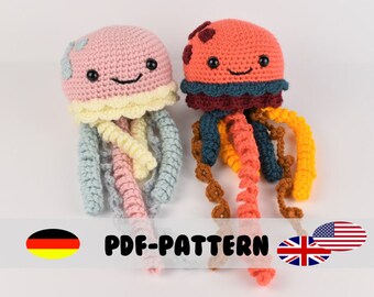 Gisela the Jellyfish • Crochet Pattern • Amigurumi PDF File [english german]