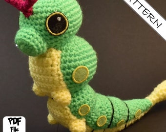Caterpie • cute Caterpillar Insect • Crochet Pattern • Amigurumi PDF File [GERMAN and ENGLISH]