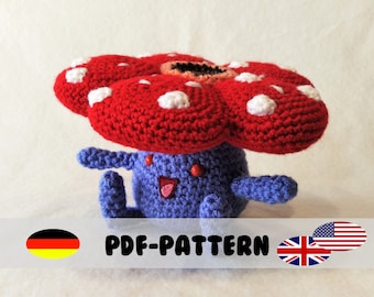 Vileplume • Crochet Pattern • Amigurumi PDF File [GERMAN and ENGLISH] incl. Embroidery File • Toadstool