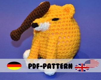 BONK! Go to Horny Jail Doge Meme • Crochet Pattern • Amigurumi PDF File [english and german]
