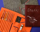 Crochet case with without Content Crochet Pencil Folder Basic personalizable