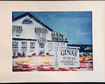 Ginas By the Sea,  Dennis, MA - PRINT of my Original Acrylic