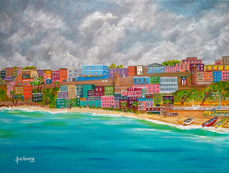 Acrylic: La Perla Beach in Puerto Rico digital Download Print - Etsy