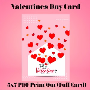 Biglietto di San Valentino, biglietto stampabile, regalo di San Valentino, biglietto d'amore speciale