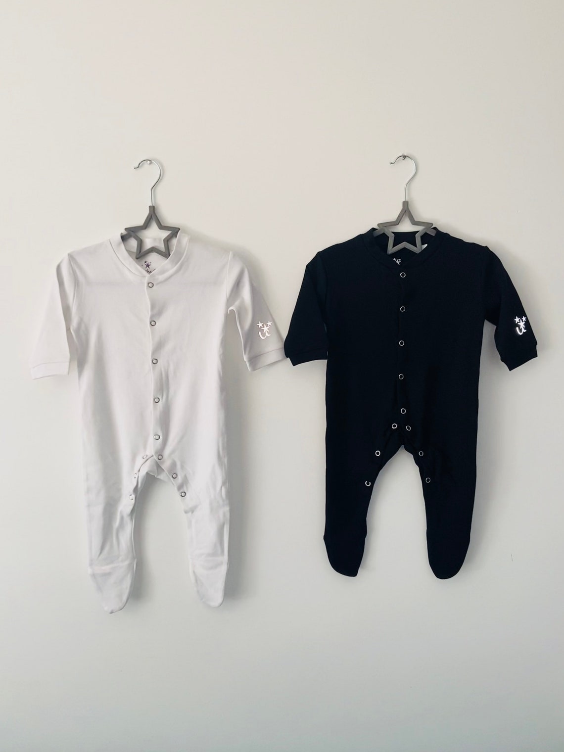 Long Sleeve Cotton Sleepsuit/Baby Grow Etsy