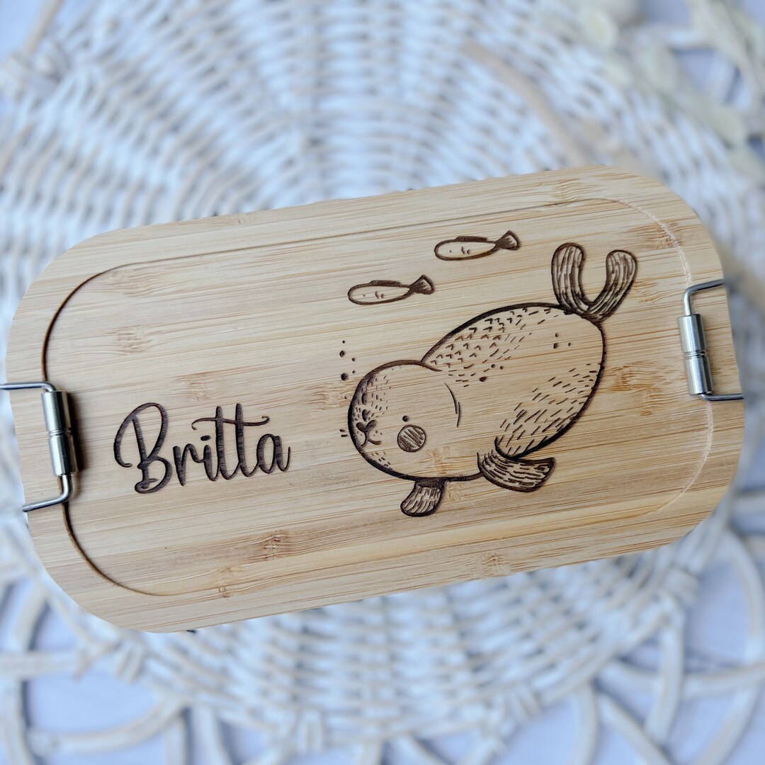 Edelstahl Brotdose, Kinder, Kindergarten, Personalisierte Brotdose