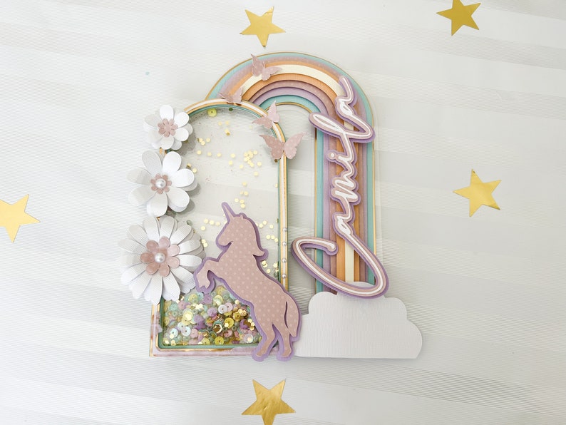 Rainbow Shaker, Cake topper SVG and studio, Do It Paper, Cutting files for Cricut Machine - Silhouette image 5