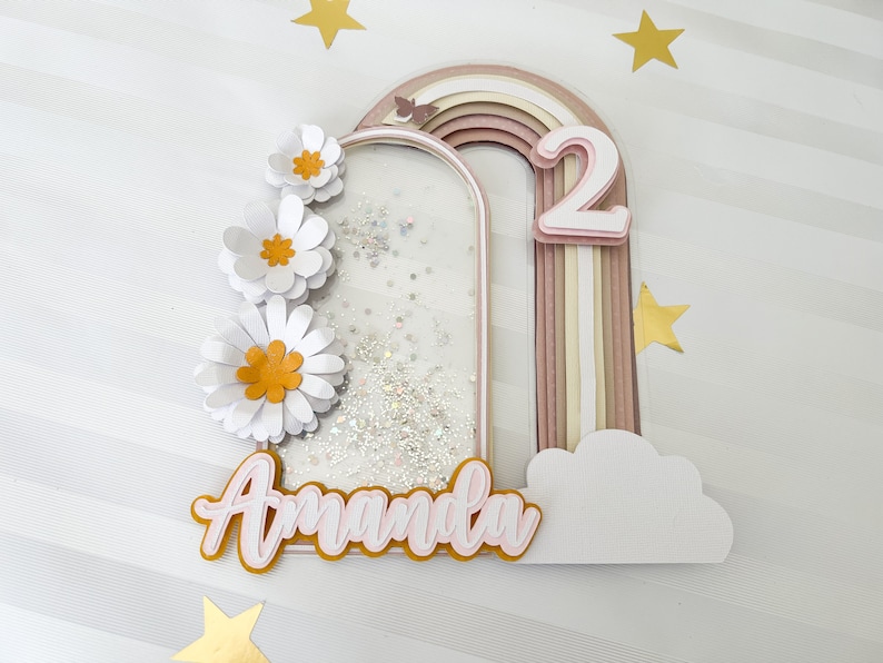 Rainbow Shaker, Cake topper SVG and studio, Do It Paper, Cutting files for Cricut Machine - Silhouette image 10