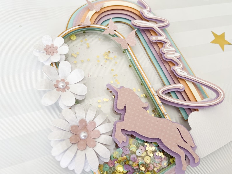 Rainbow Shaker, Cake topper SVG and studio, Do It Paper, Cutting files for Cricut Machine - Silhouette image 6
