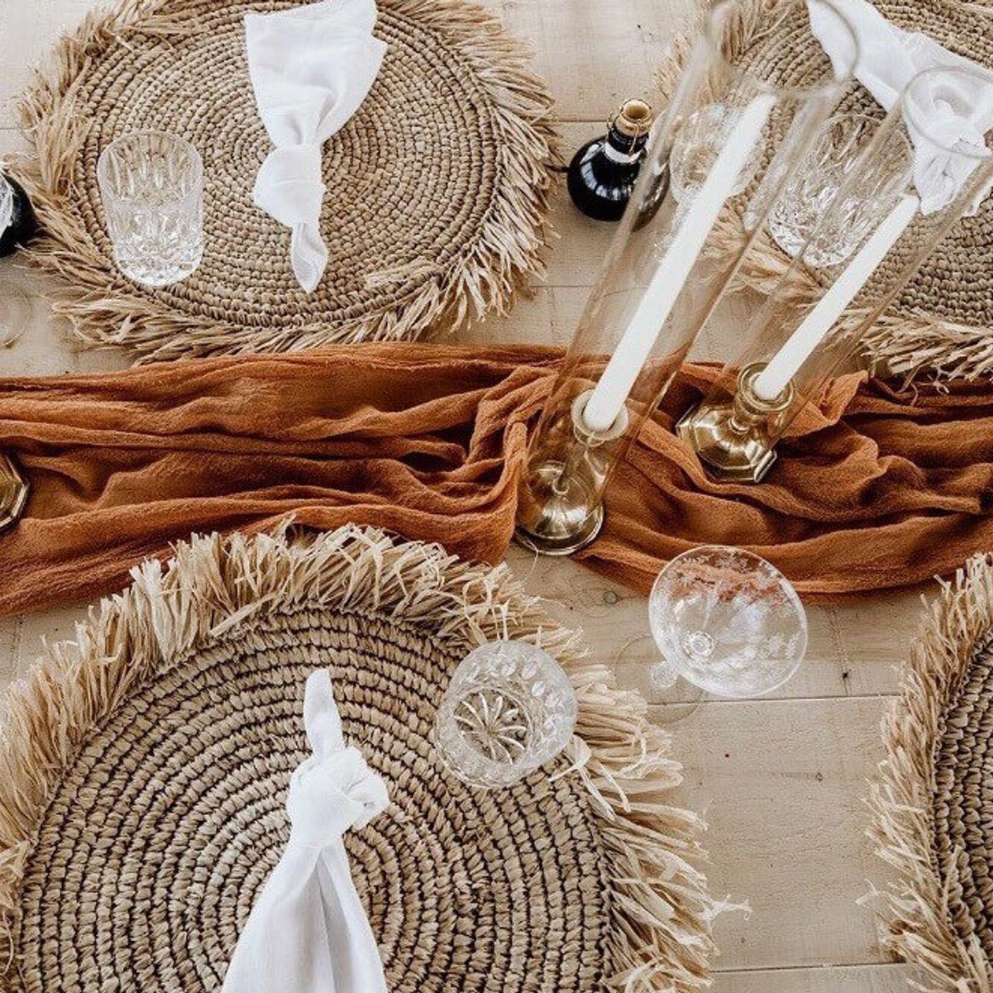 Fringe Placemats in Bulk BOHO Set of 100 Etsy