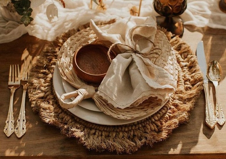 Fringe Placemats in Bulk BOHO Set of 100 Etsy