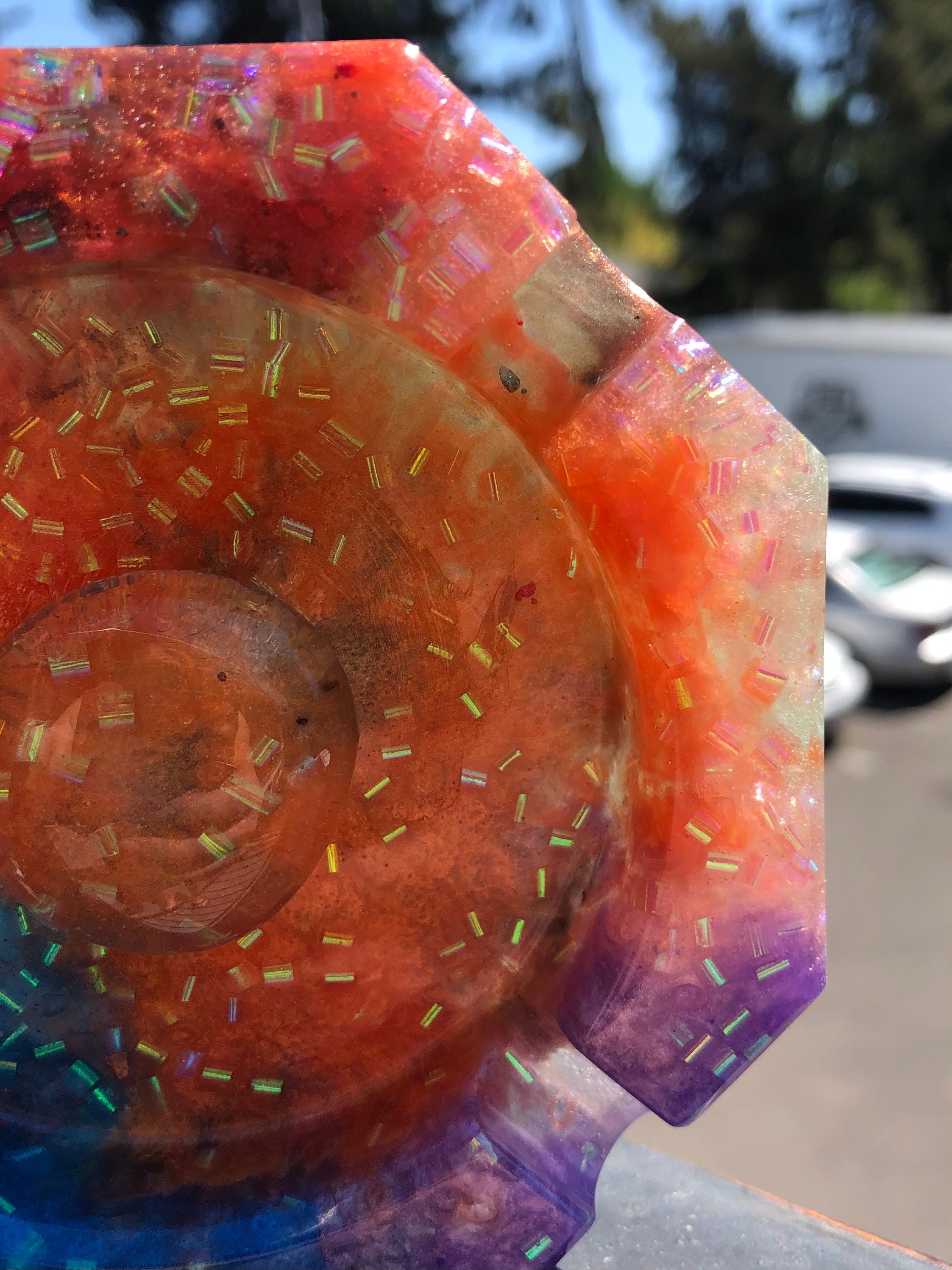 Multicolored resin ashtray epoxy resin ashtray handmade Etsy