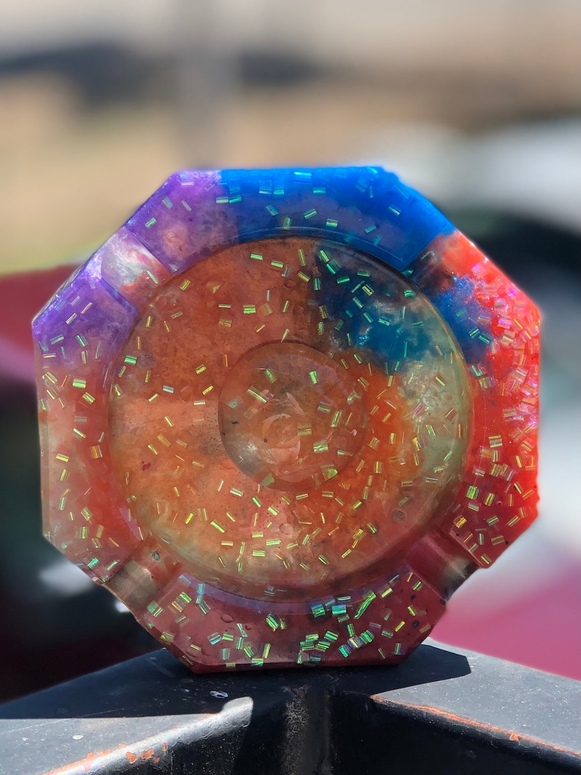 Multicolored resin ashtray epoxy resin ashtray handmade Etsy