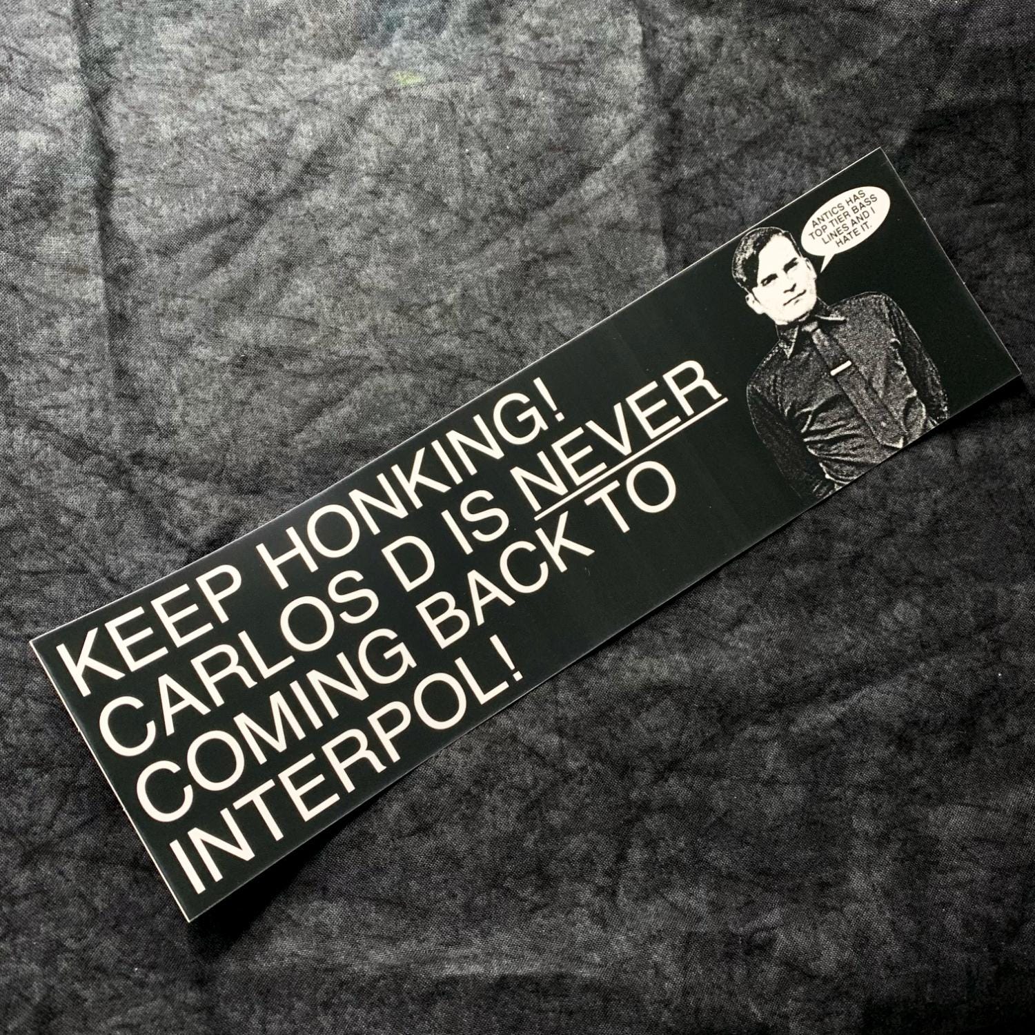 Interpol KEEP HONKING! Bumper Sticker | Turn on the Bright Lights ...