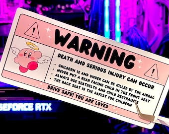 Air Bag Warning Sticker - Car Visor Label Cover For Personalization and Safety