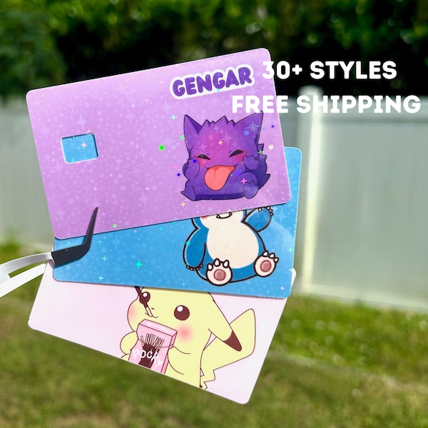 Gengar Debit Card Sticker Etsy Gengar Debit Card Sticker Etsy