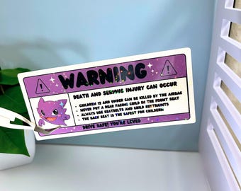Air Bag Warning Sticker - Car Visor Label Cover For Personalization and Safety