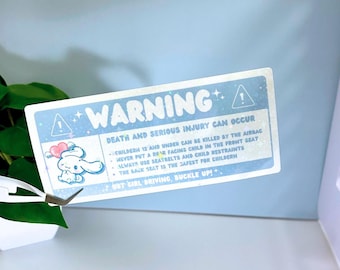 Air Bag Warning Sticker - Car Visor Label Cover For Personalization and Safety