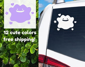 Blob Car Decal | Smiling Kawaii Vinyl Sticker