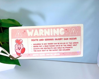 Air Bag Warning Sticker - Car Visor Label Cover For Personalization and Safety