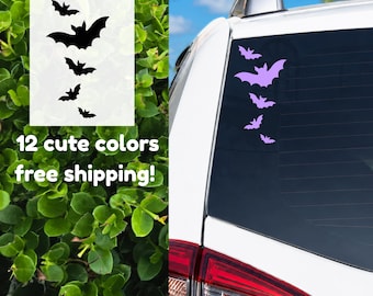 Flying Bat Vinyl Decal | Goth Halloween Car Sticker