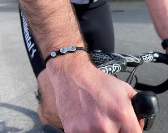 Männer Armband aus Fahrradkette / personalisiertes Geschenk Mann / Silber Armband Herren / coole Ostergeschenke / Geschenke für Männer