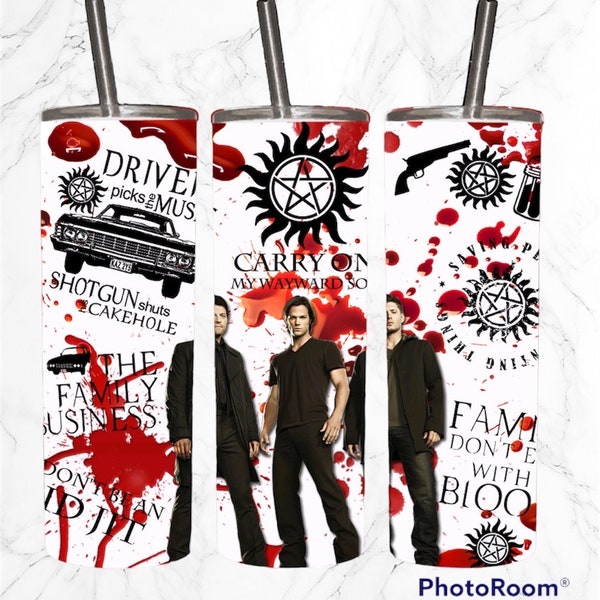 20 Oz Sublimation Tumbler Wrap ~ Digital Design (Supernatural)
