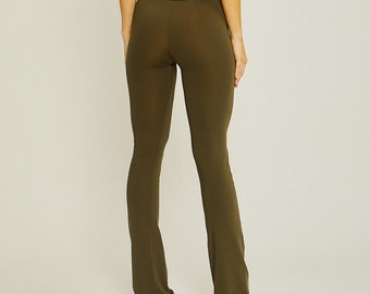 Bootcut-yogabyxor med hög midja och bell bottom, superstretchiga, mjuka premiumbyxor, träningsbyxor av hög kvalitet, träningskläder för kvinnor