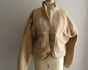 Dolman Teddy Sherpa Jacket - Cozy Fleece Versatile Fall/Winter Outerwear, Front Pockets, Snap Closure, LightWeight Shacket Holiday her Gift
