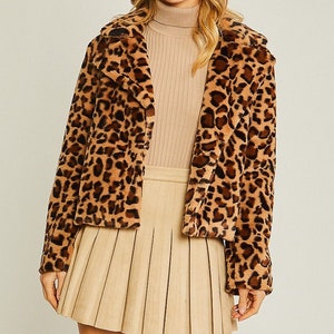 Fuzzy cheetah jacket online
