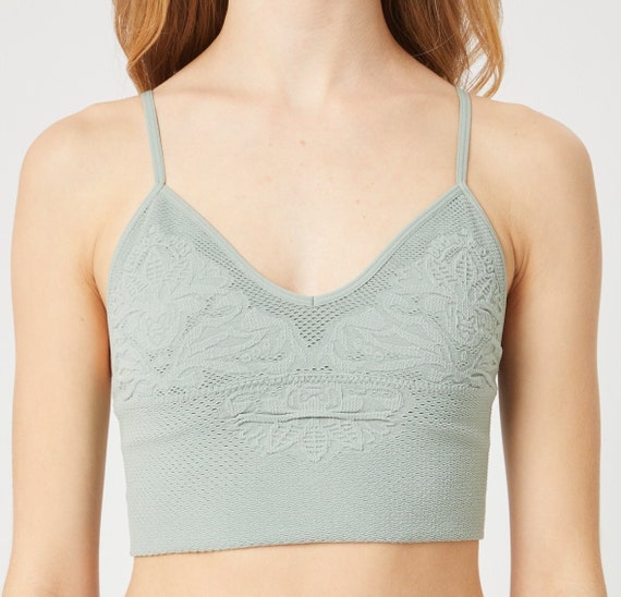 Floral Lace Bralette, Seamless Women Bra