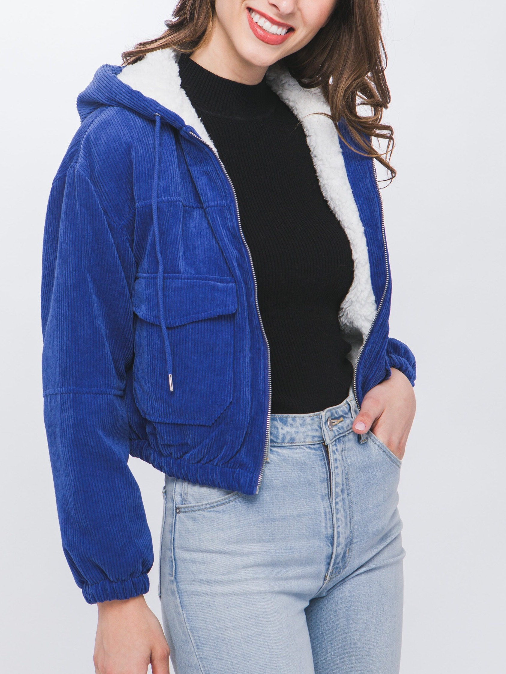 ジャケット CODEGRAPHY Corduroy reversible fleece cropped hooded zip-up DRY Sweat Cropped Graphic Hoodie | UNIQLO US