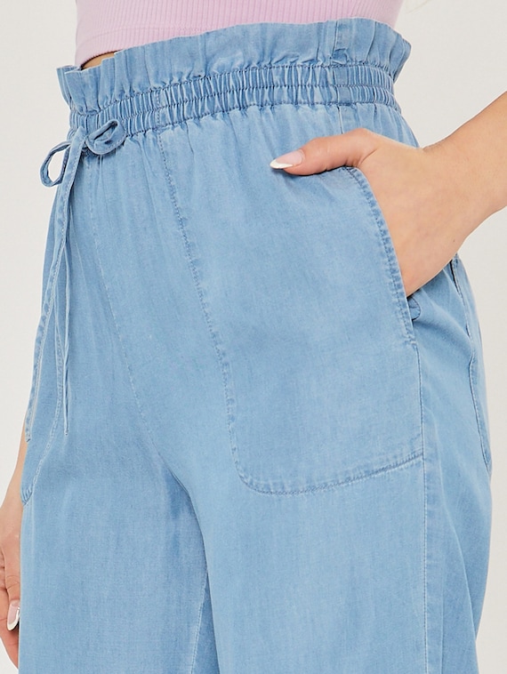 Jeans vita a sacchetto hot sale