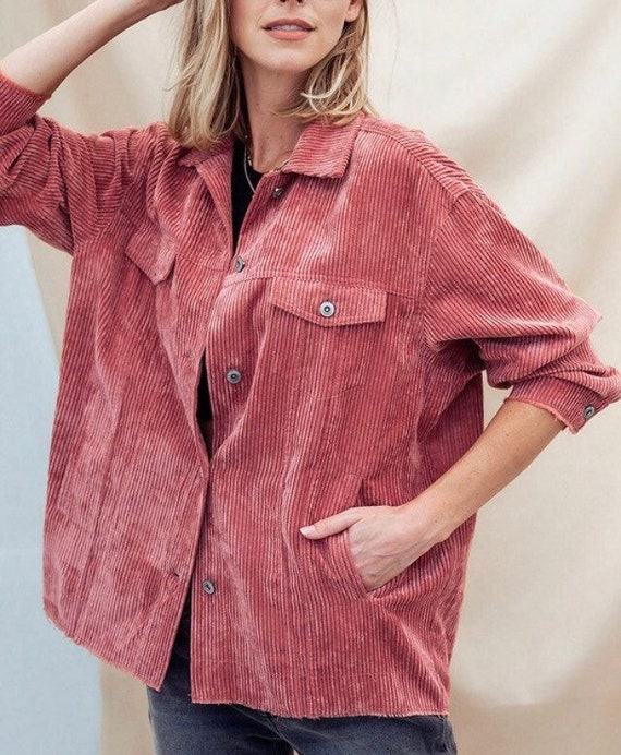 Oversized Corduroy Jacket Boyfriend Fit 