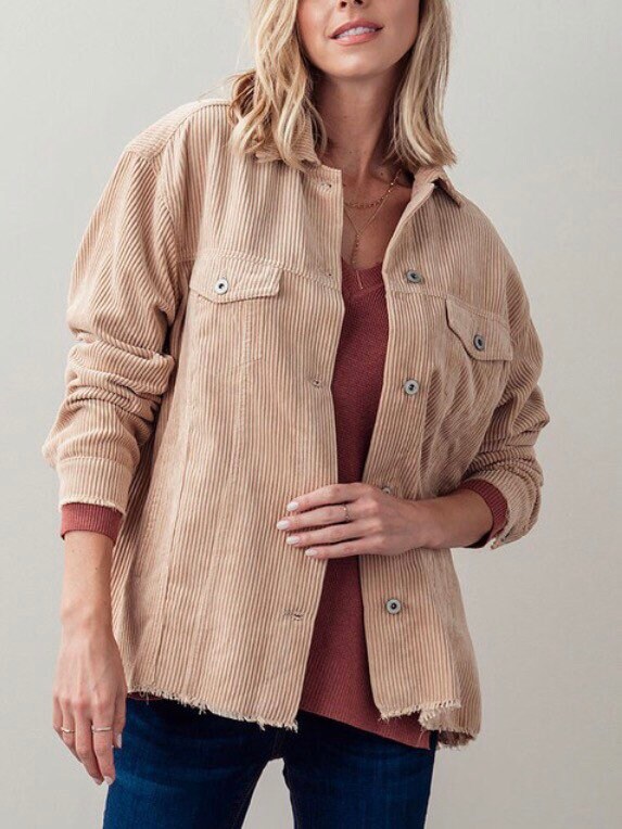 Oversized Corduroy Jacket Boyfriend Fit 