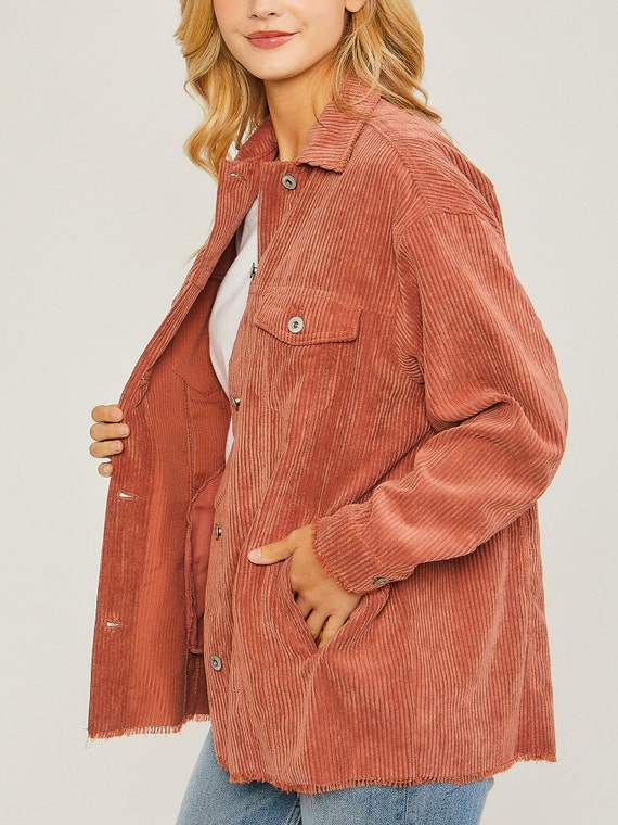 90's Oversized Corduroy Shirt Jacket - Retro Vintage Style 90's Oversized Corduroy Shirt Jacket - Retro Vintage Style