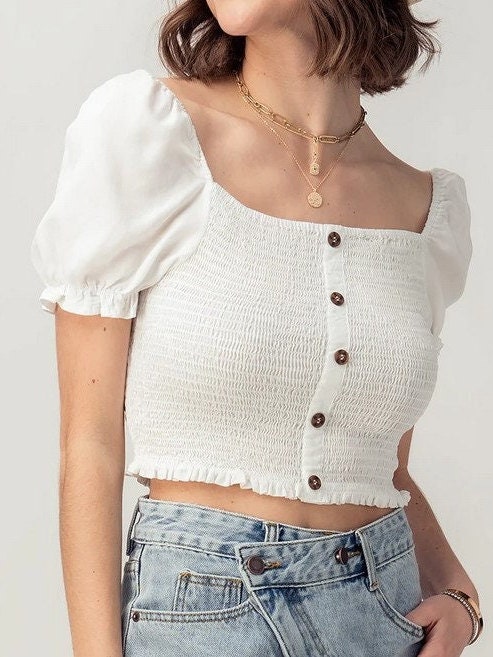 CLANE クラネ　VOLUME PUFF SHORT TOPS VOLUME PUFF SHORT TOPS（その他トップス）｜CLANE（クラネ）の