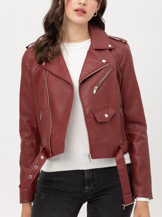 【HI FI FNK】Rachel Vegan Leather Jacket HI FI FNK】Rachel Vegan Leather Jacket (HI FI FNK/レザー