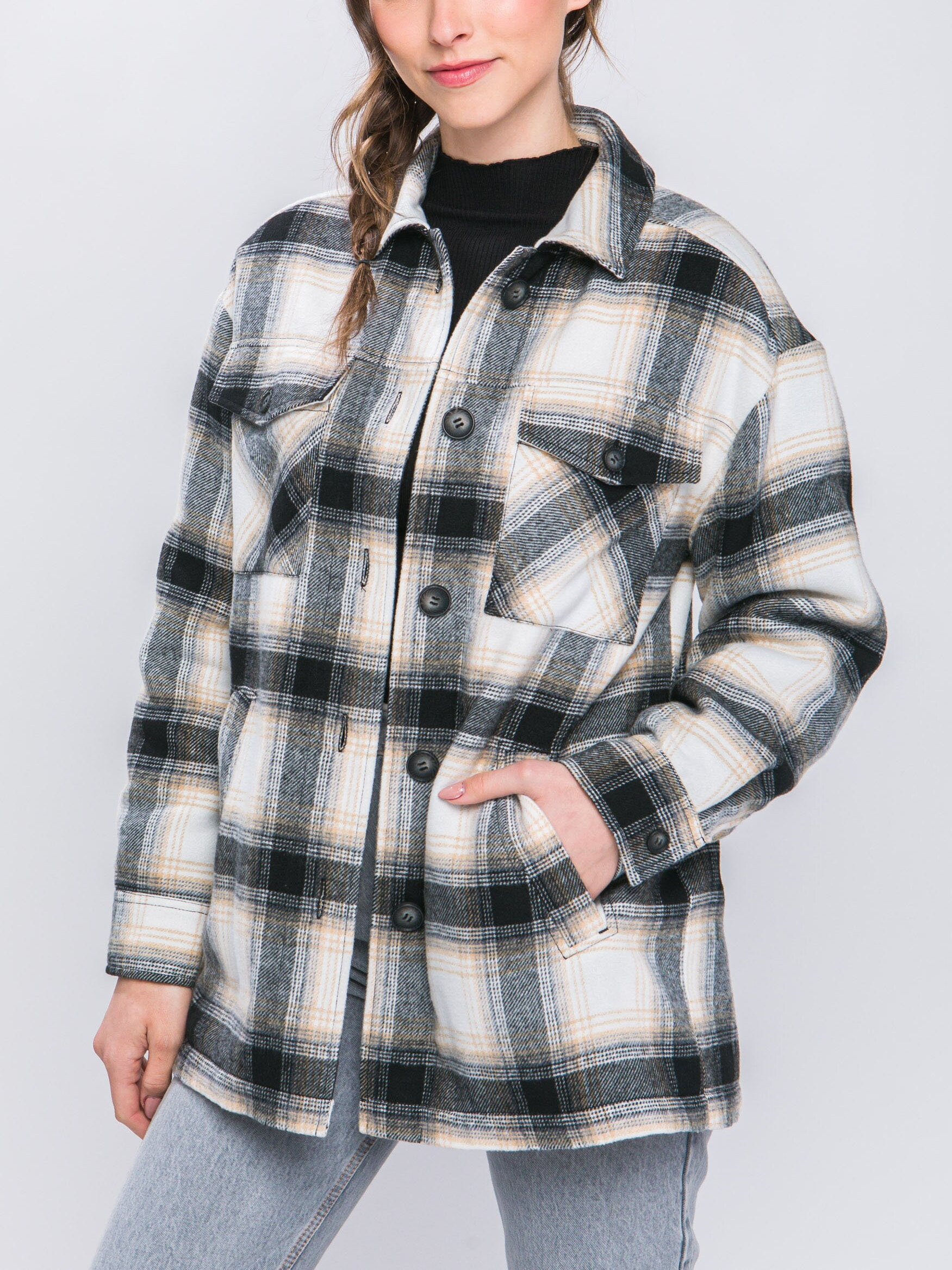 Veste Chemise Femme Vestes à Carreaux Femme | Vestes Longues Carreaux | H&M FR Veste Carreaux Femme